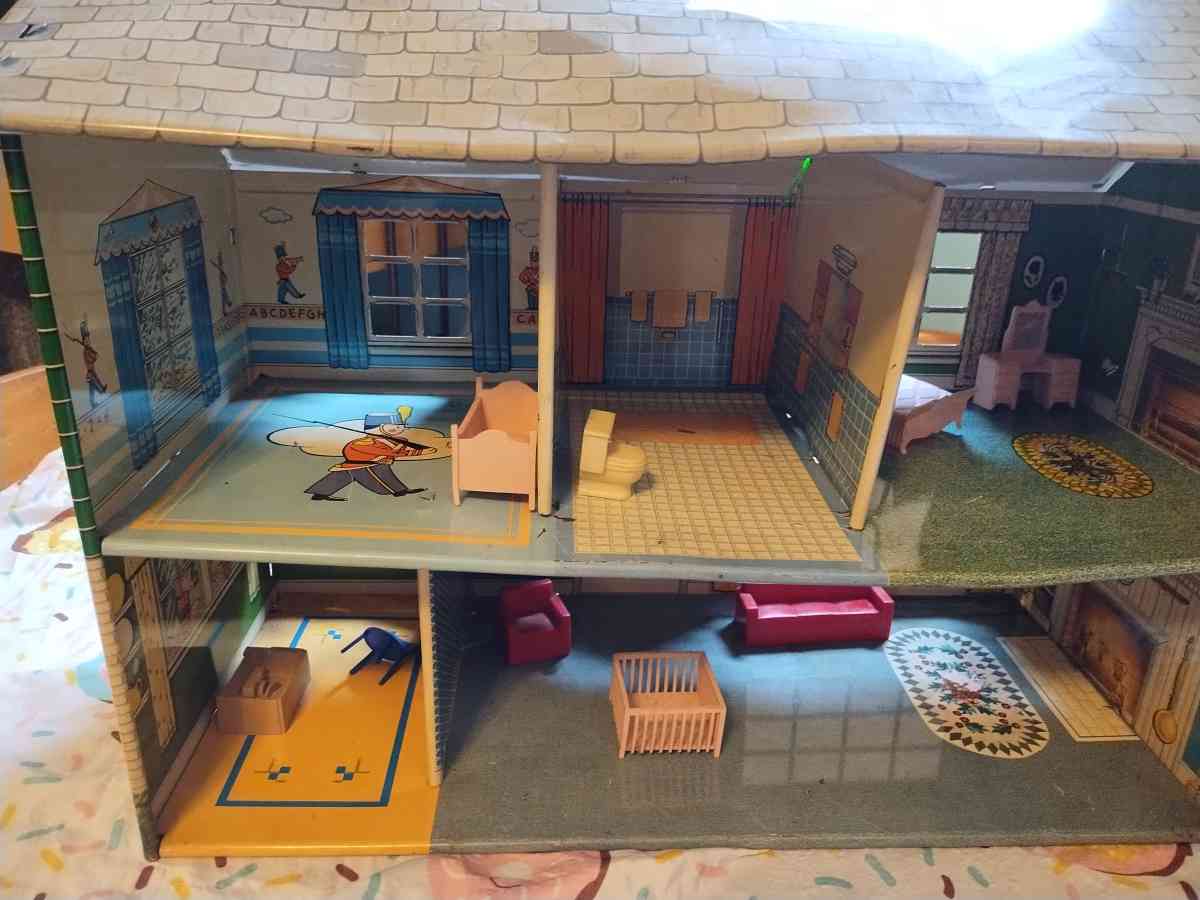 metal antique dollhouse
