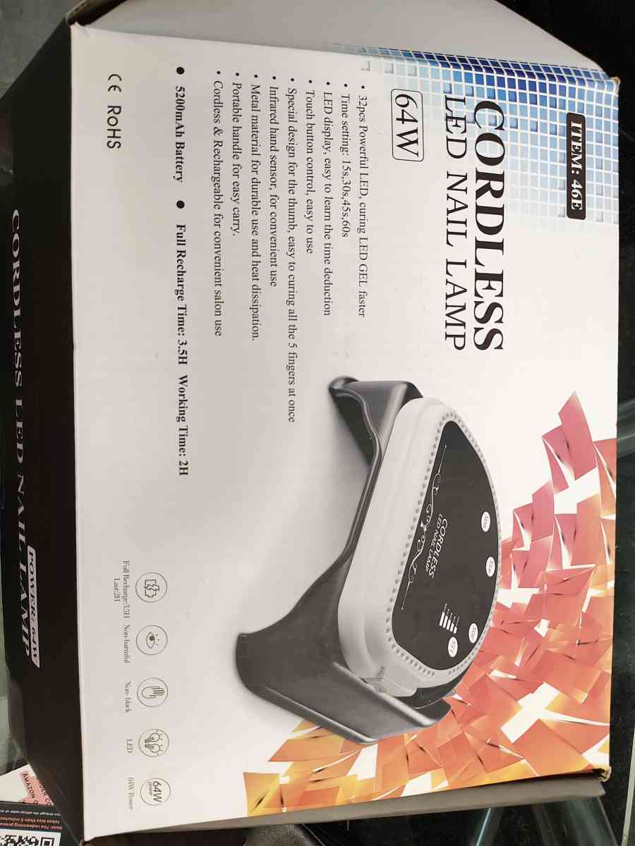 Cordless Led Nail Lamp 64W Pickup by buyer or delivery to an