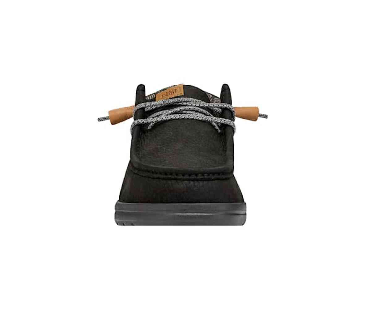Hey Dudes Wally Grip Craft Leather Mens Size 9 in black NWT