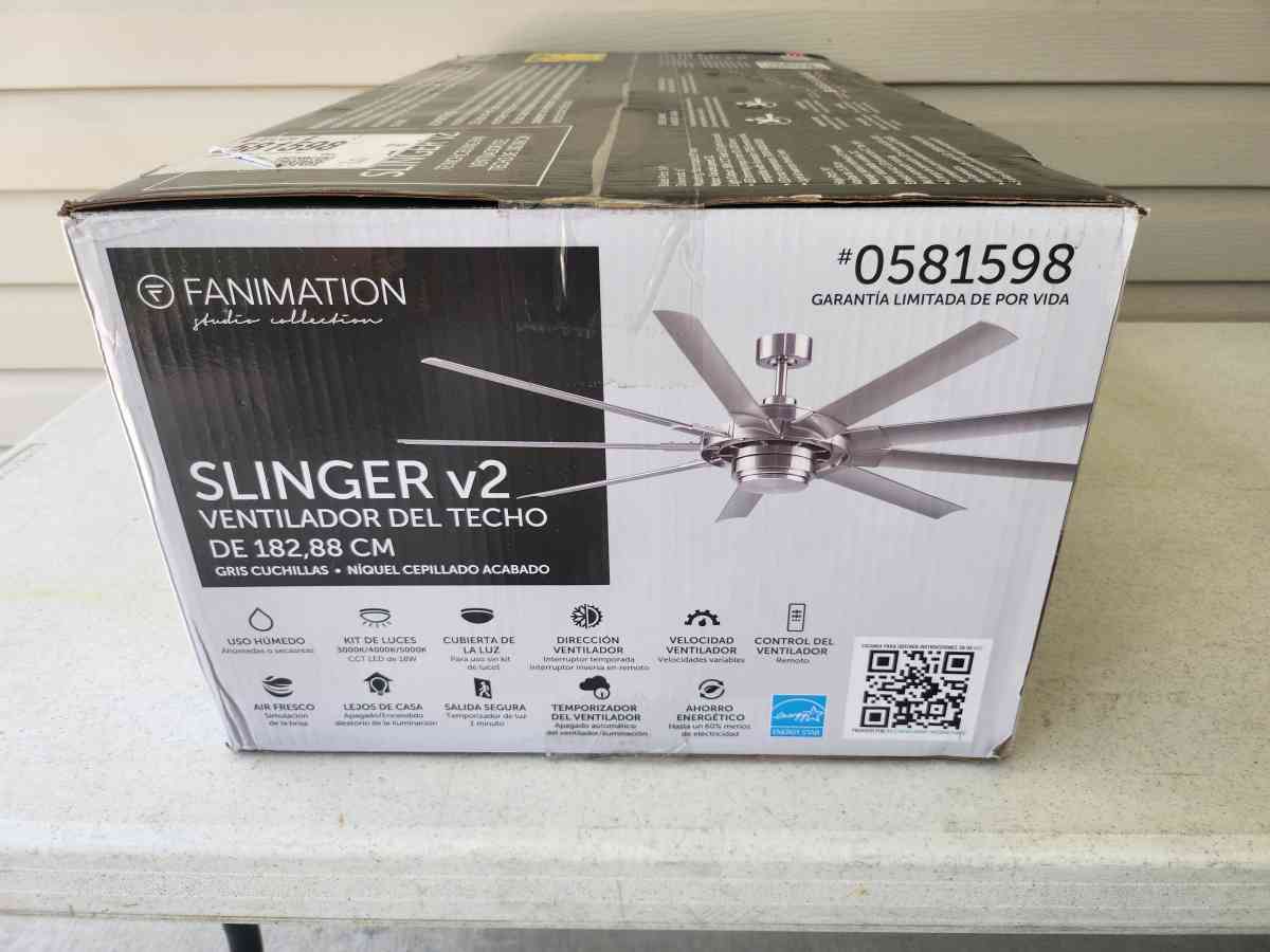 Fanimation Slinger v2 Ceiling Fan BRAND NEW - Homosassa, Florida - FleaMarketBay