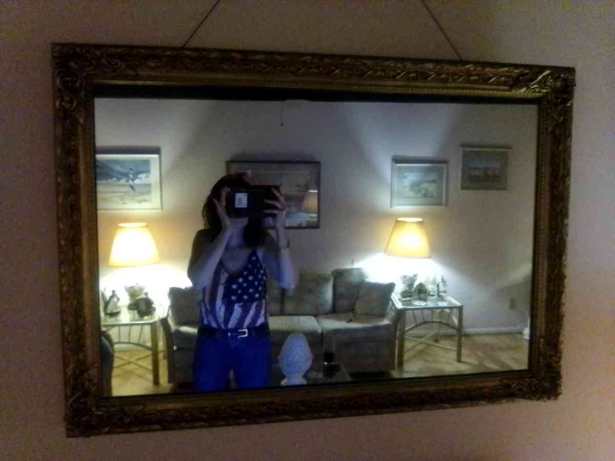 Gold Framed Mirror - Summerville, South Carolina - FleaMarketBay