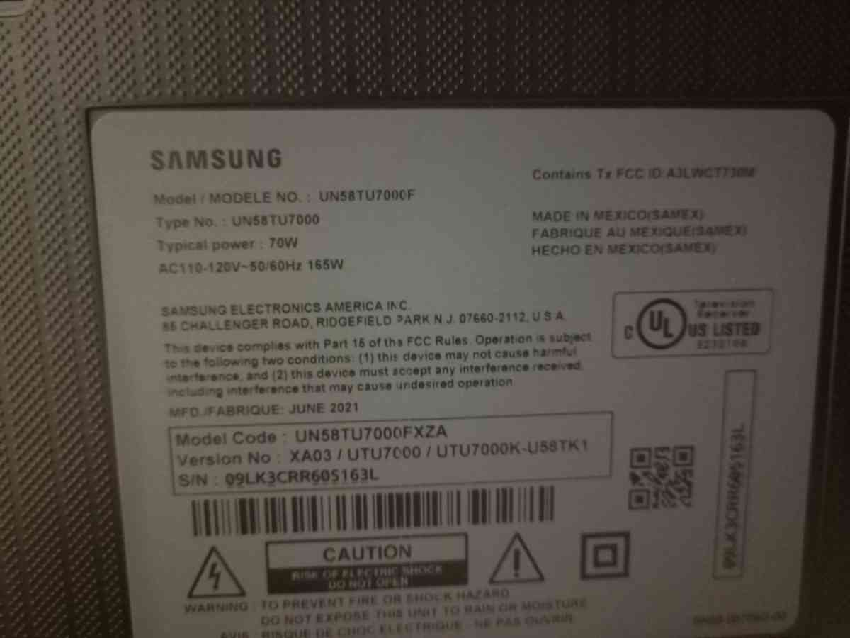 58 inch Samsung Smart TV 4K cash pickup only - Omaha, Nebraska - FleaMarketBay