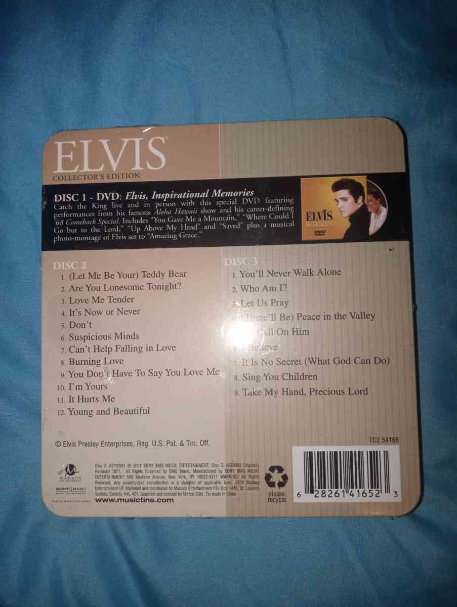 Elvis Presley 3 Disc collectors edition