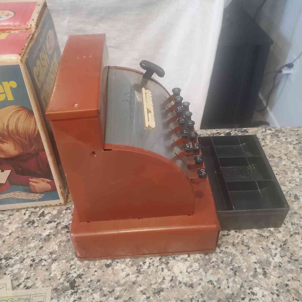 1970s vintage Tom Thumb Cash Register - Fort Worth, Texas - FleaMarketBay