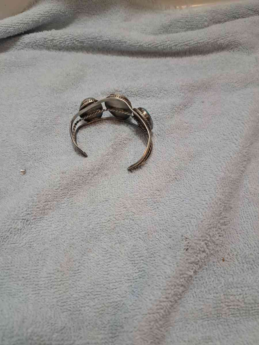 Northwest Native American turquoise bracelet silver