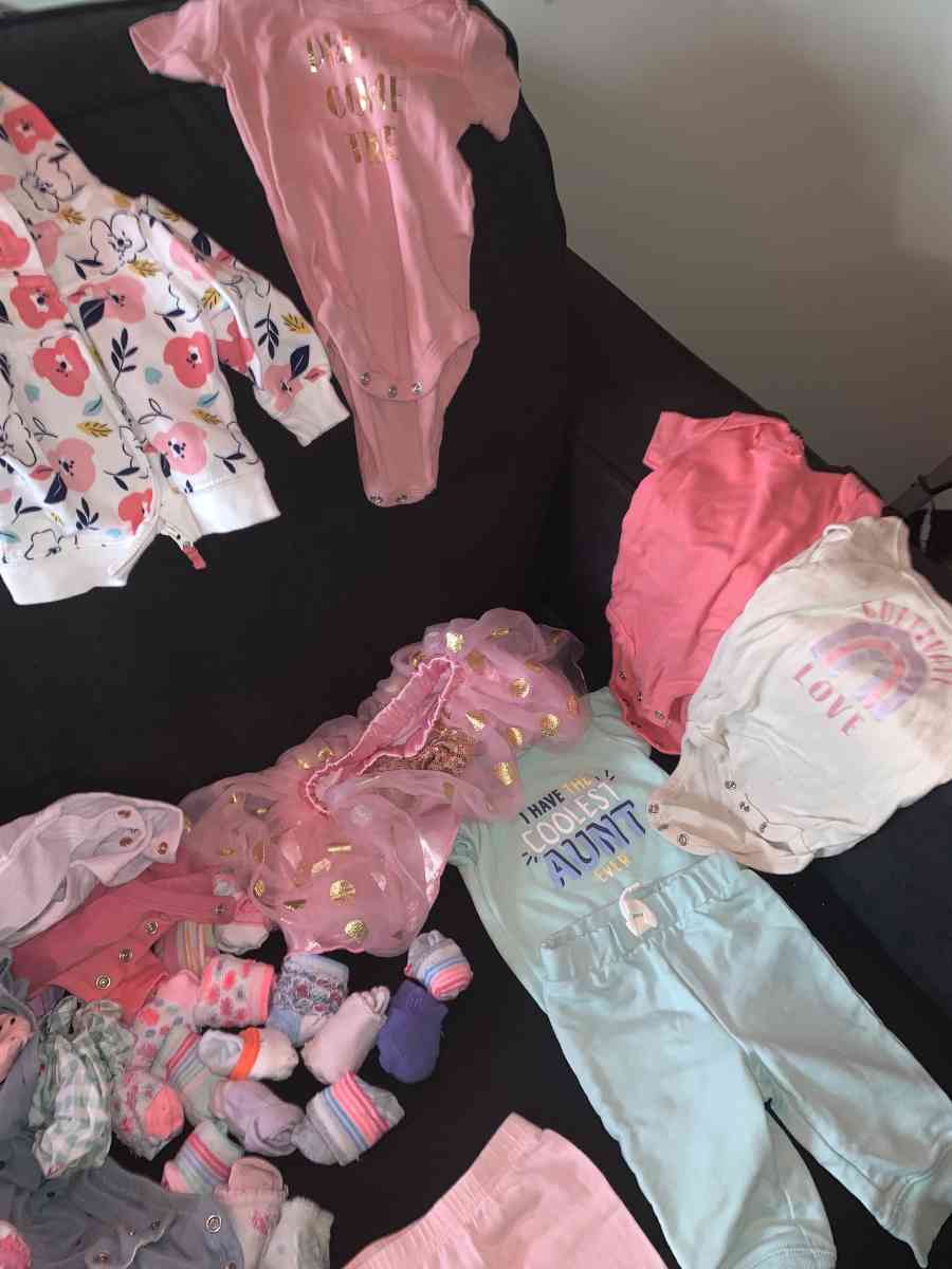 Newborn girls clothes baby girl items lots