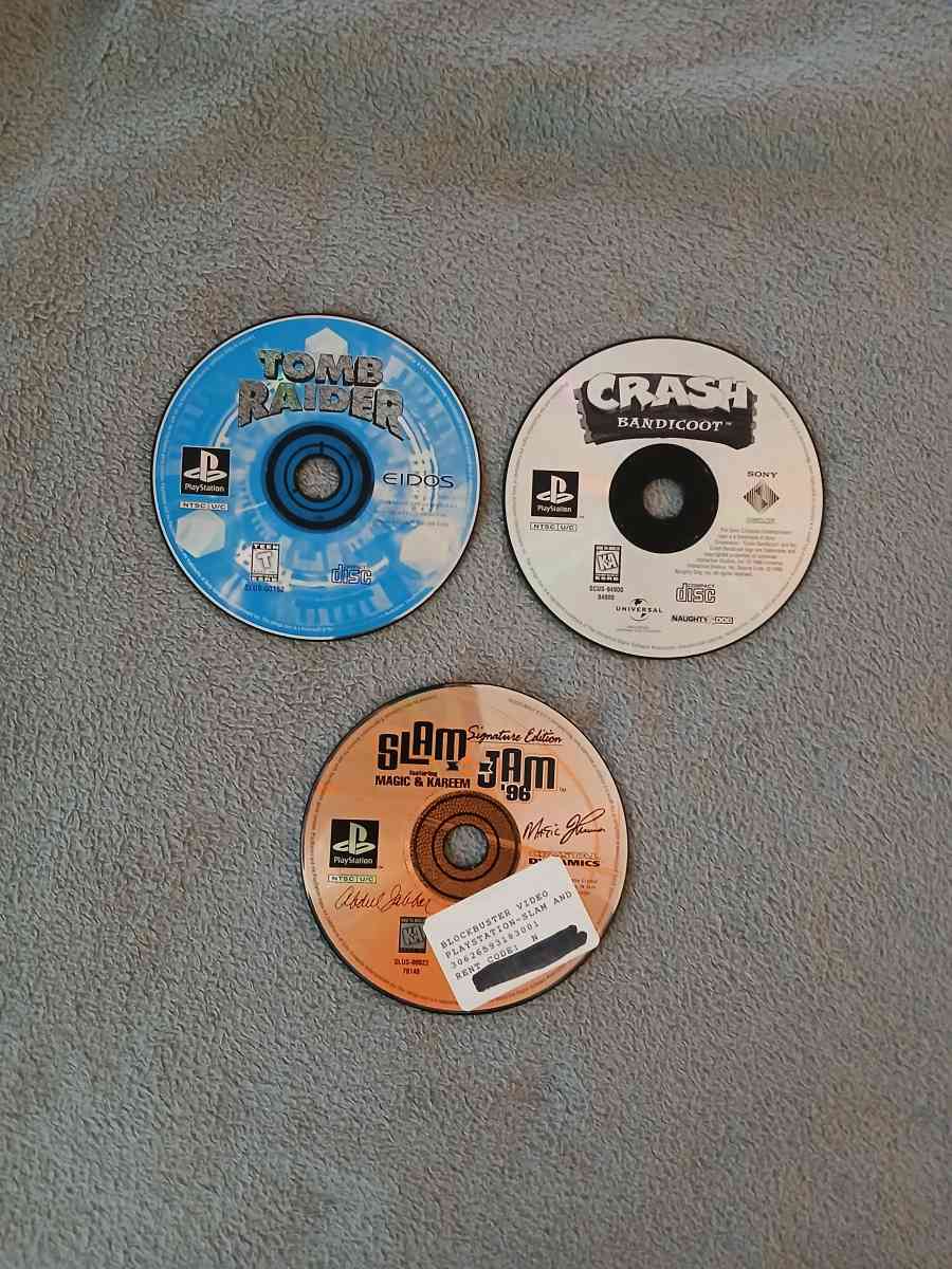5 PlayStation 1 Loose Games for PlayStation 1