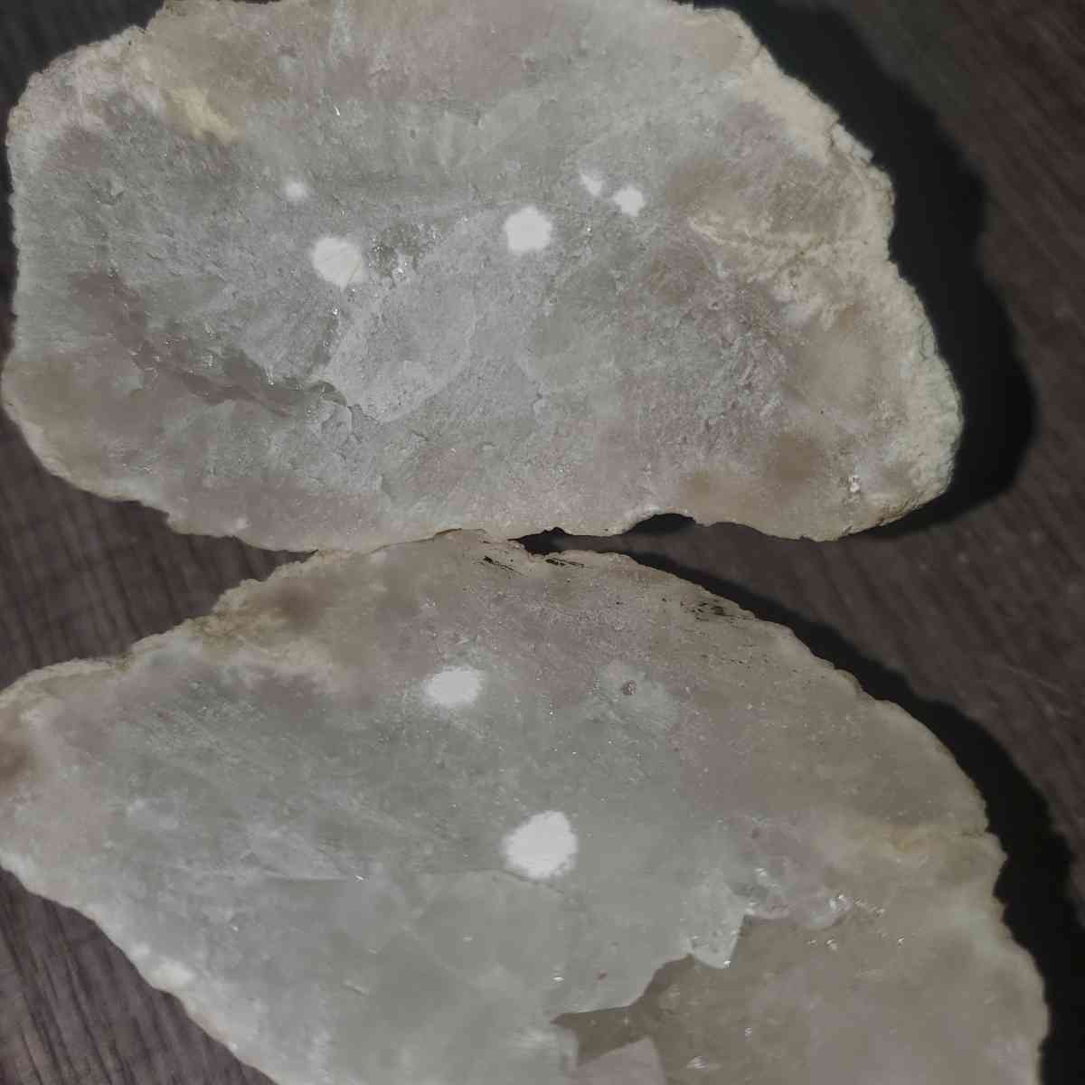 2 white quartz with crystal pockets - Arvada, Colorado - FleaMarketBay