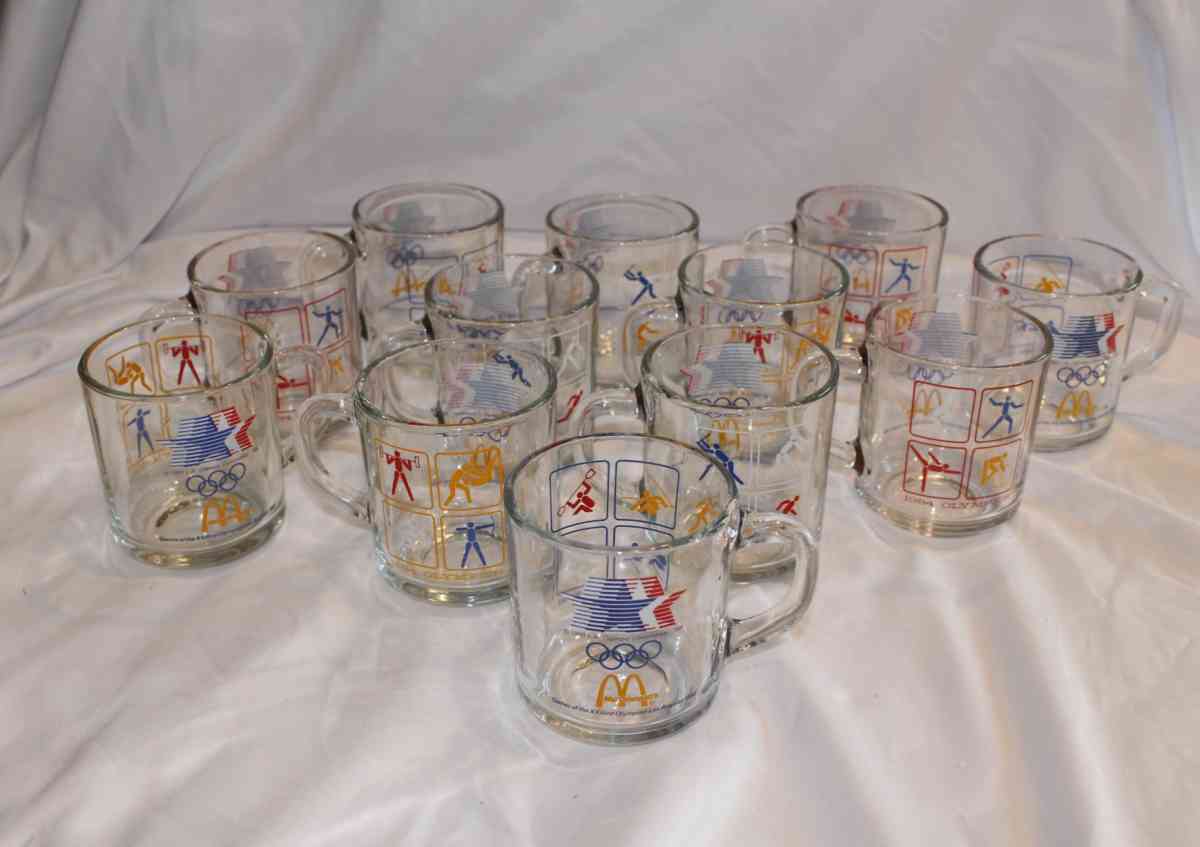 Set of 12 McDonalds 1984 Los Angeles Olympic Games Coffee Mu - Fort Worth, Texas - FleaMarketBay