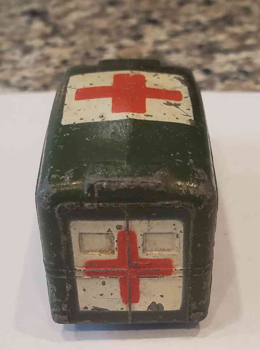 Vintage diecast Military Green Ambulance - Fort Worth, Texas - FleaMarketBay