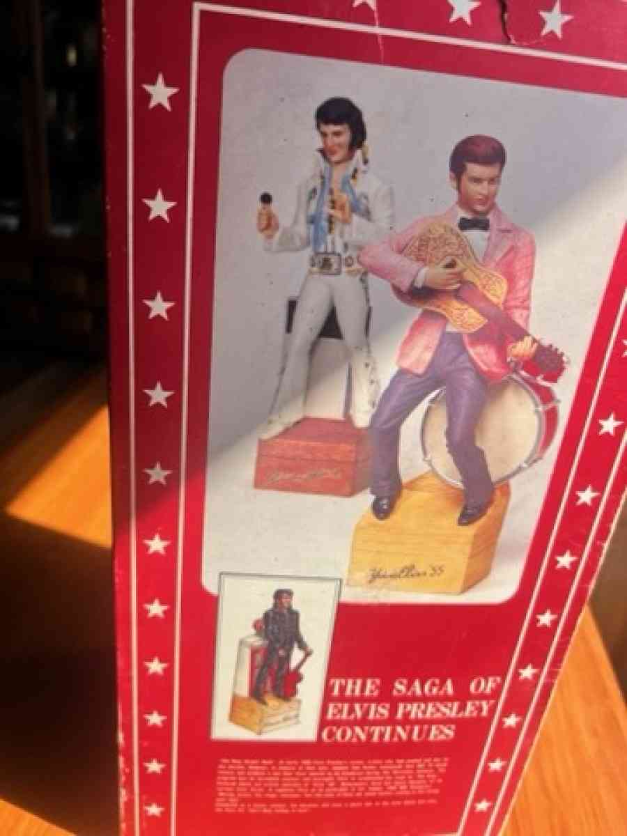 vintage mccormick decanter with music box oung elvis