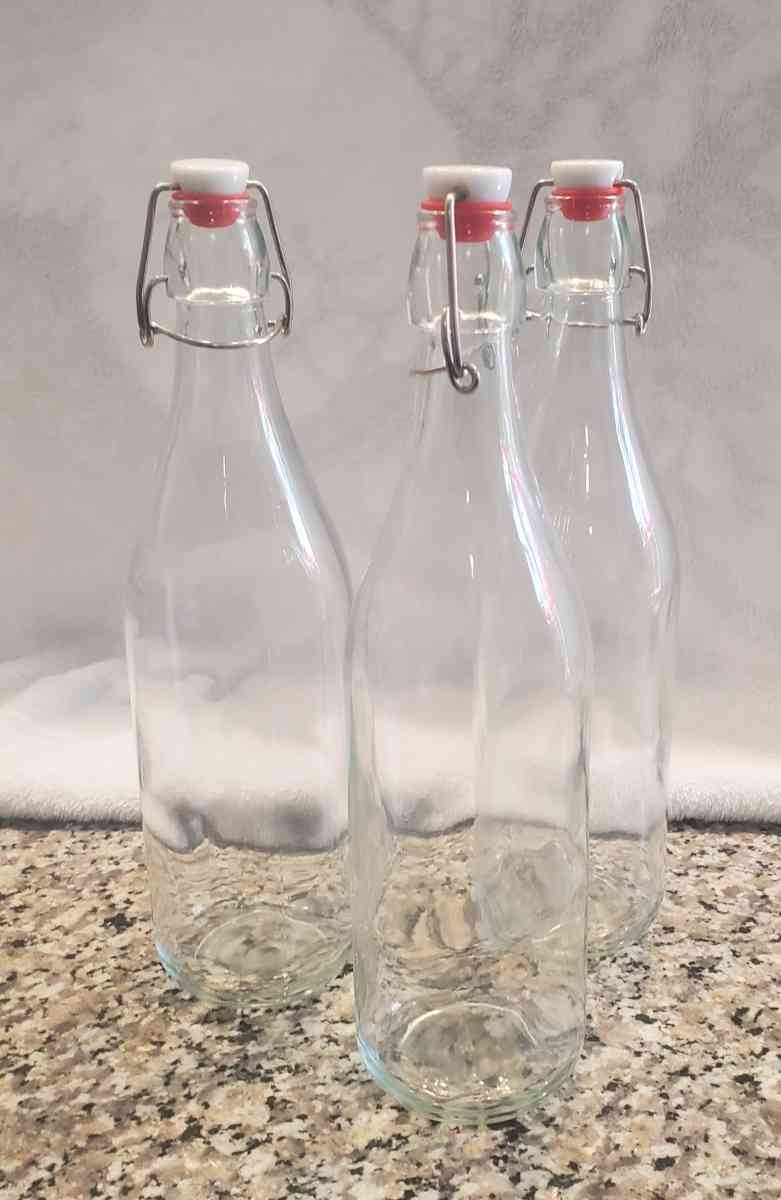 3 Flip Top Glass Bottle 1 Liter  33 fl oz - Fort Worth, Texas - FleaMarketBay