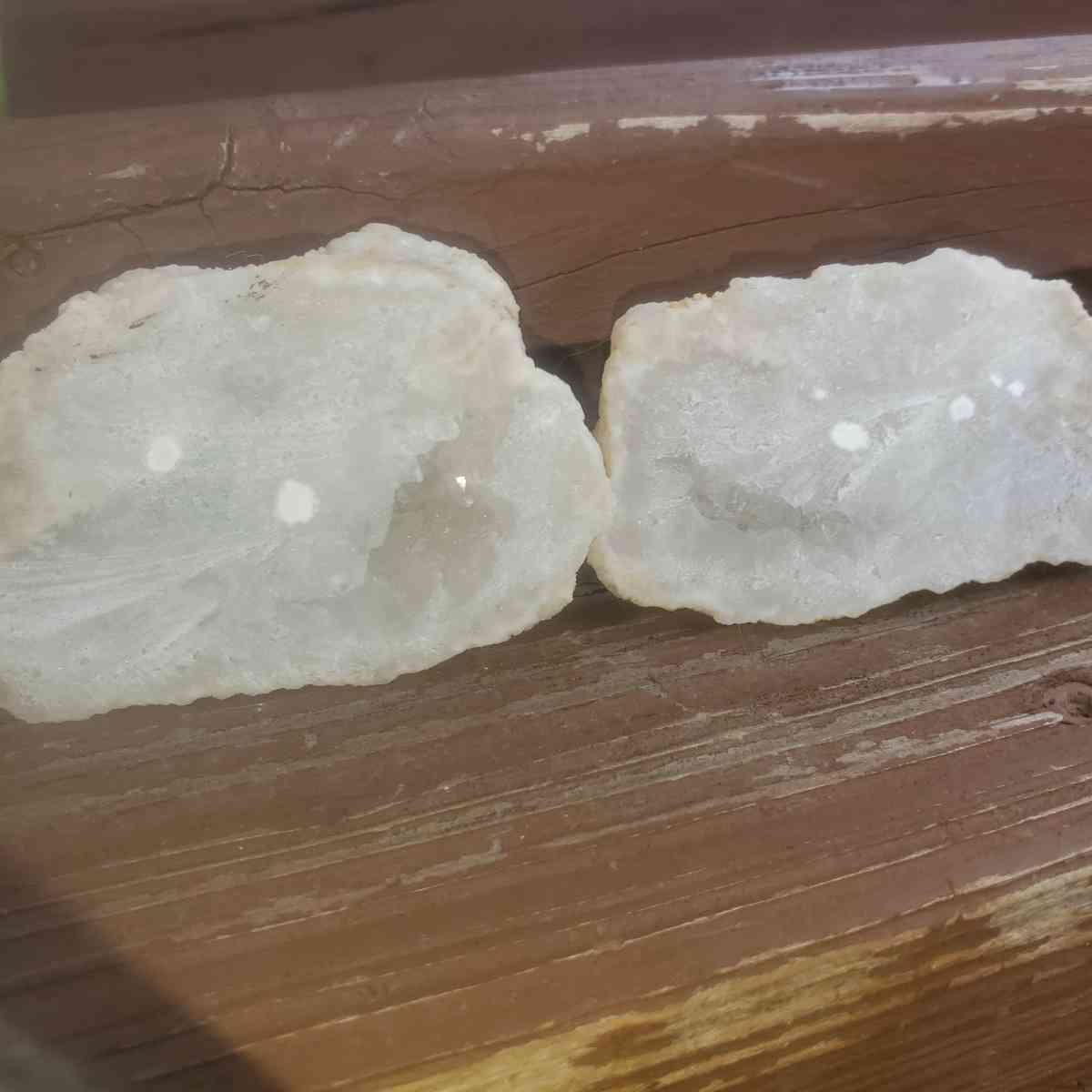2 white quartz with crystal pockets - Arvada, Colorado - FleaMarketBay
