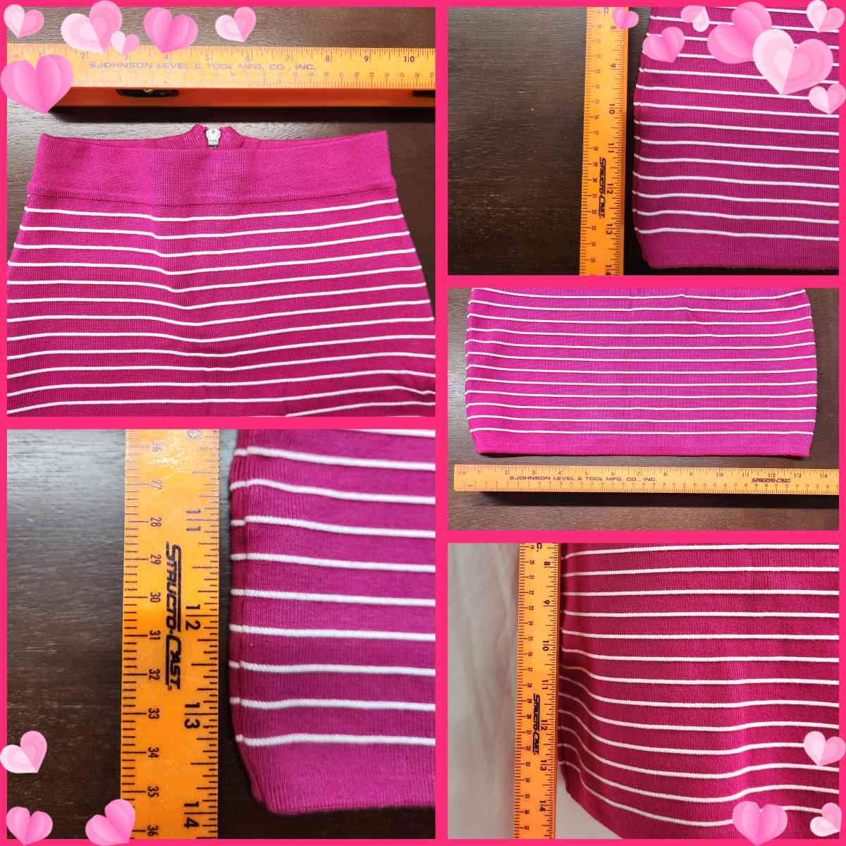 Vintage 2be bebe Gypsy Pink Horizontal Striped Stretch Mini