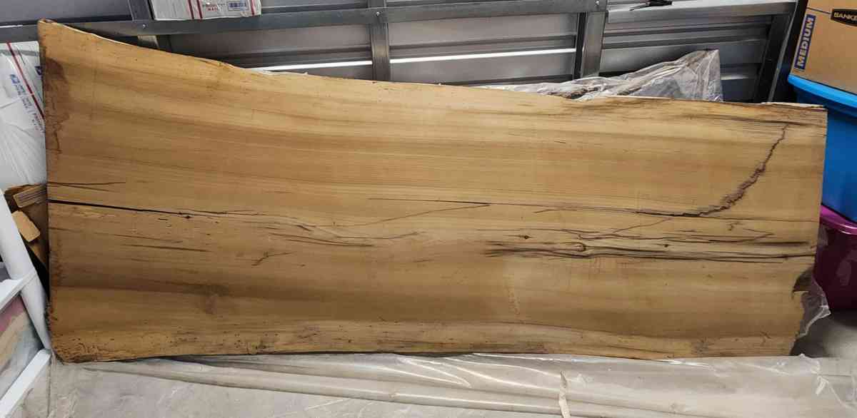 Ohio Red Oak Live Edge Wood Slab 38W x 97L x 2 Thick