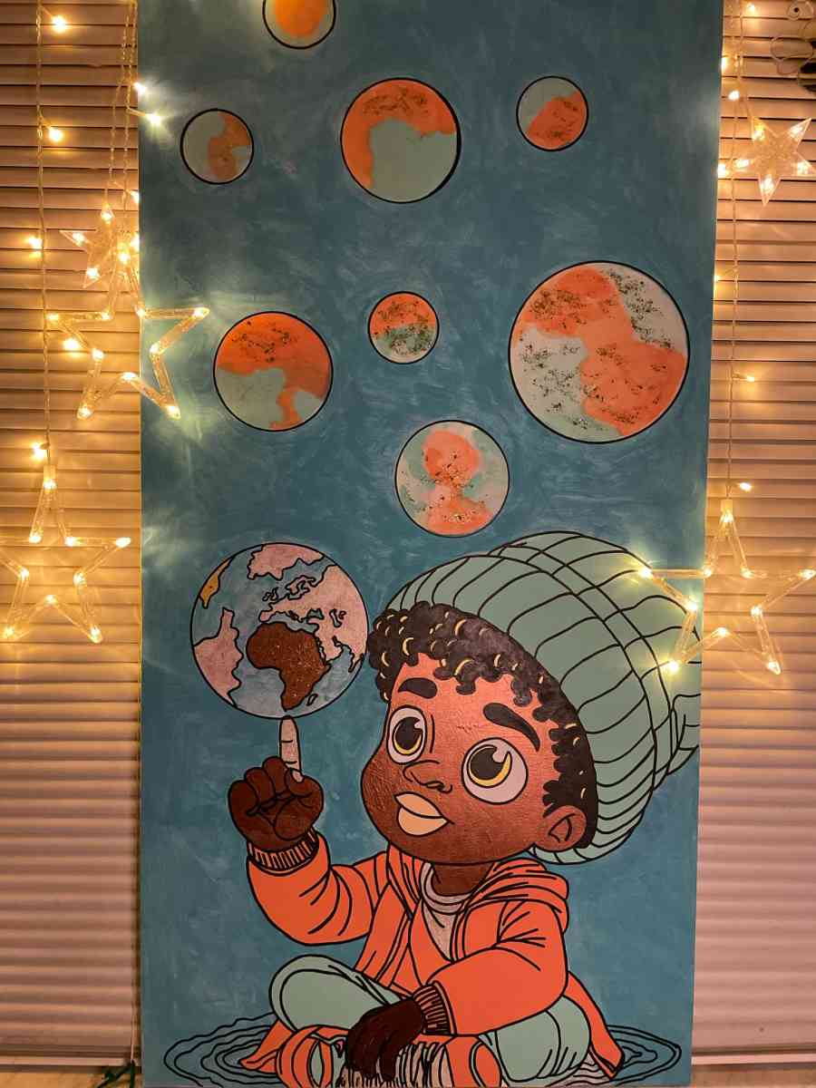 Custom painted 24 x 48 canvas - Tampa, Florida - FleaMarketBay
