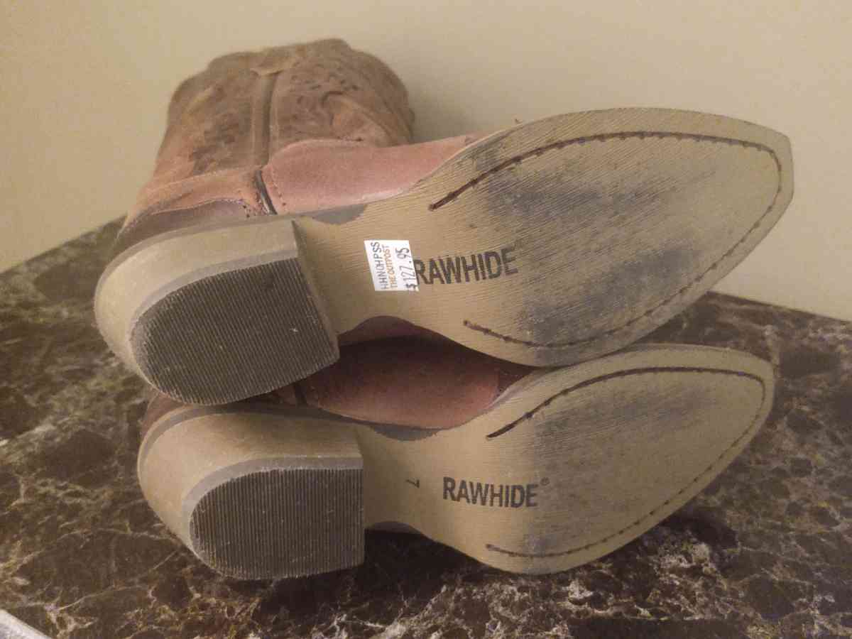 Abilene Womens Vintage Tan with Brown Snip Toe Cowgirl Boots