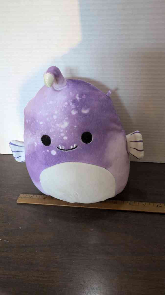 SQUISHMALLOW Easton Anglerfish Plush Purple Tie Dye Lantern