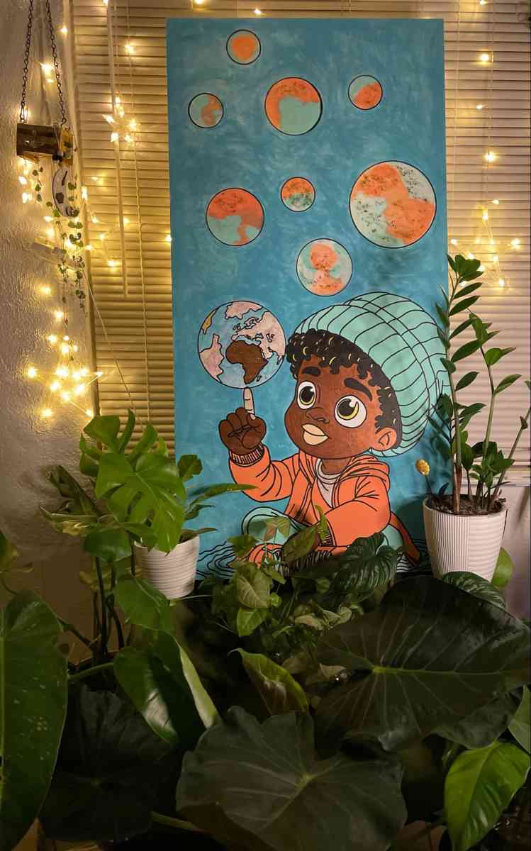 Custom painted 24 x 48 canvas - Tampa, Florida - FleaMarketBay