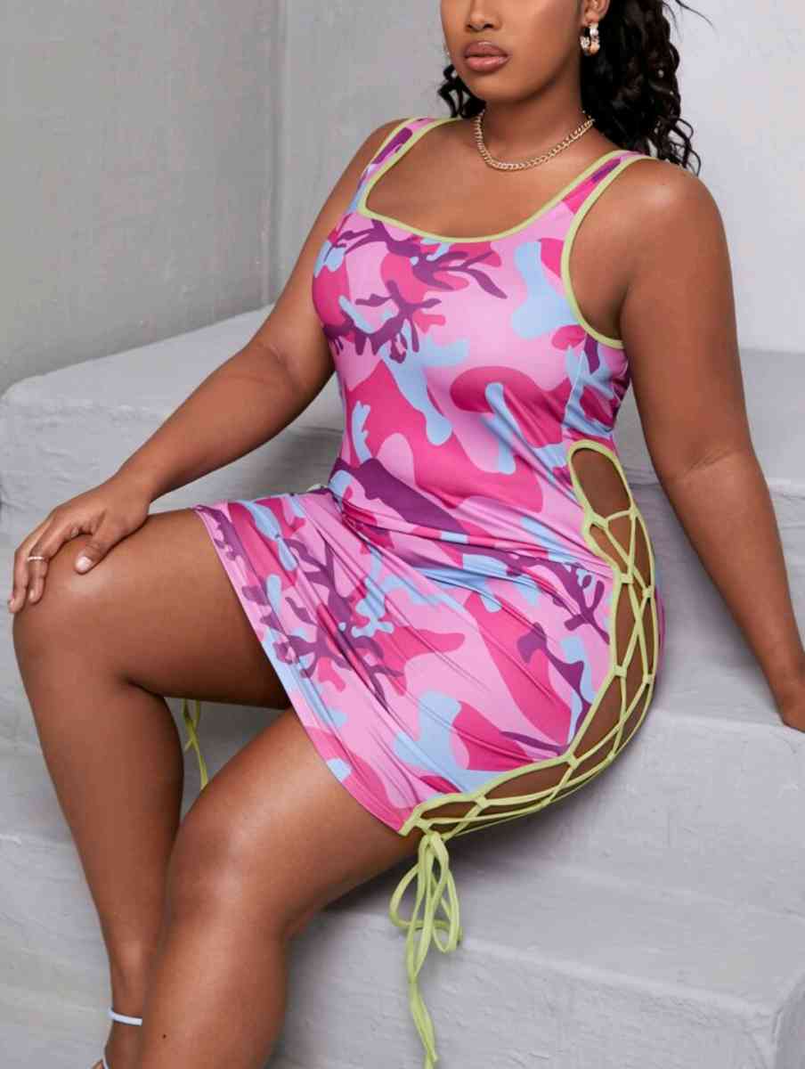 Plus size 4X Camoflauge sexy tie up mini tank dress - Wilson, North Carolina - FleaMarketBay