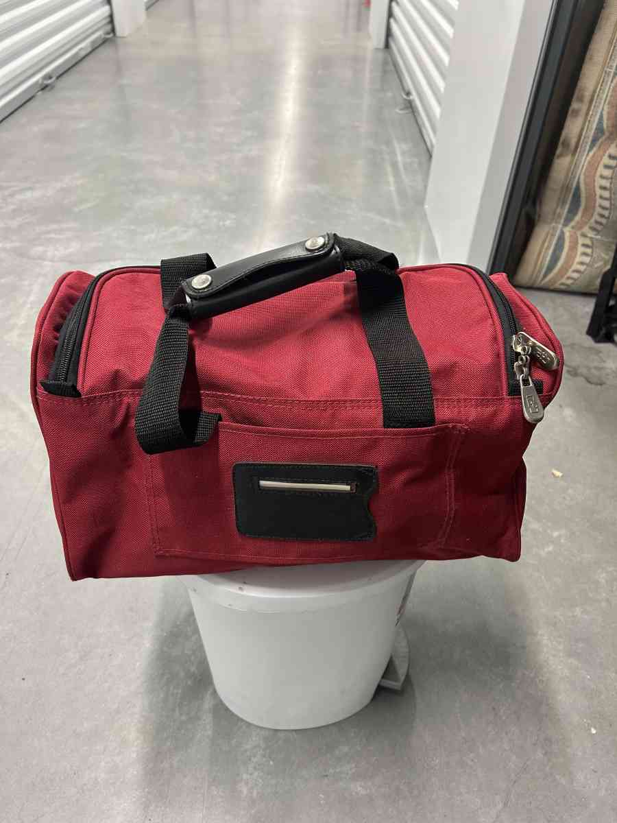PIERRE CARDIN RED DUFFLE BAG FOR MEN OR WOMEN - Rochelle Park, New Jersey - FleaMarketBay