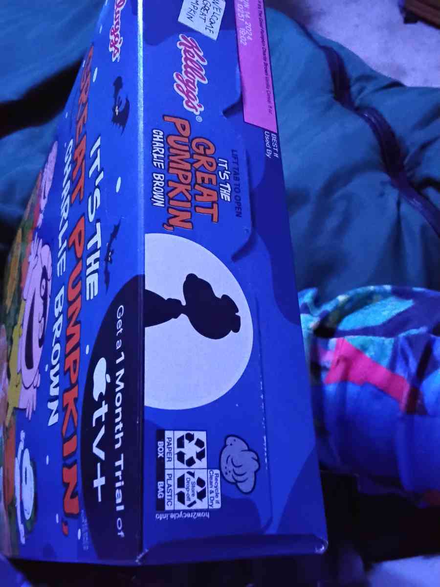 Collective box of ITS THE Great PUMPKIN CHARLIE BROWN cereal
