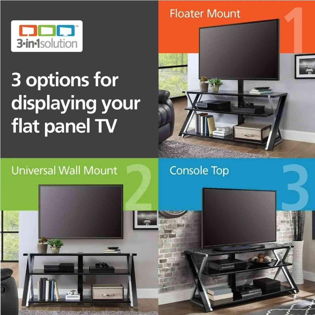 Whalen Xavier 3in1 TV Stand