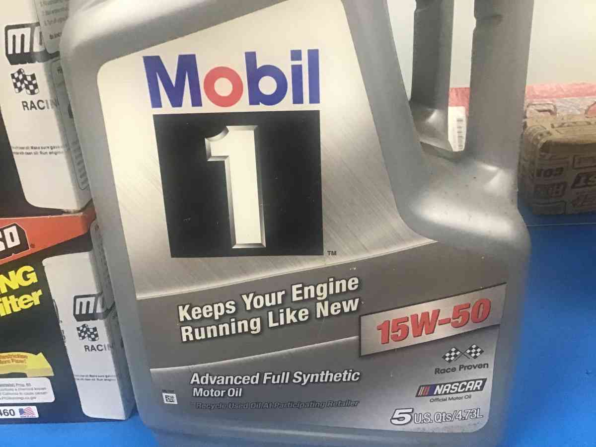 4 moroso filters and 10 qts mobil 1 full synthetic oil