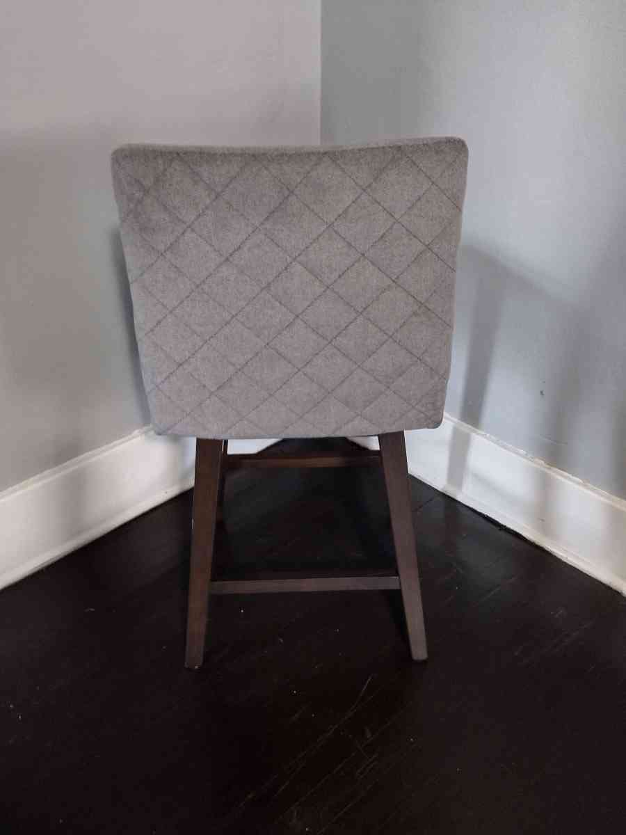 Lissa Fog Fabric Swivel Bar Counter Stool