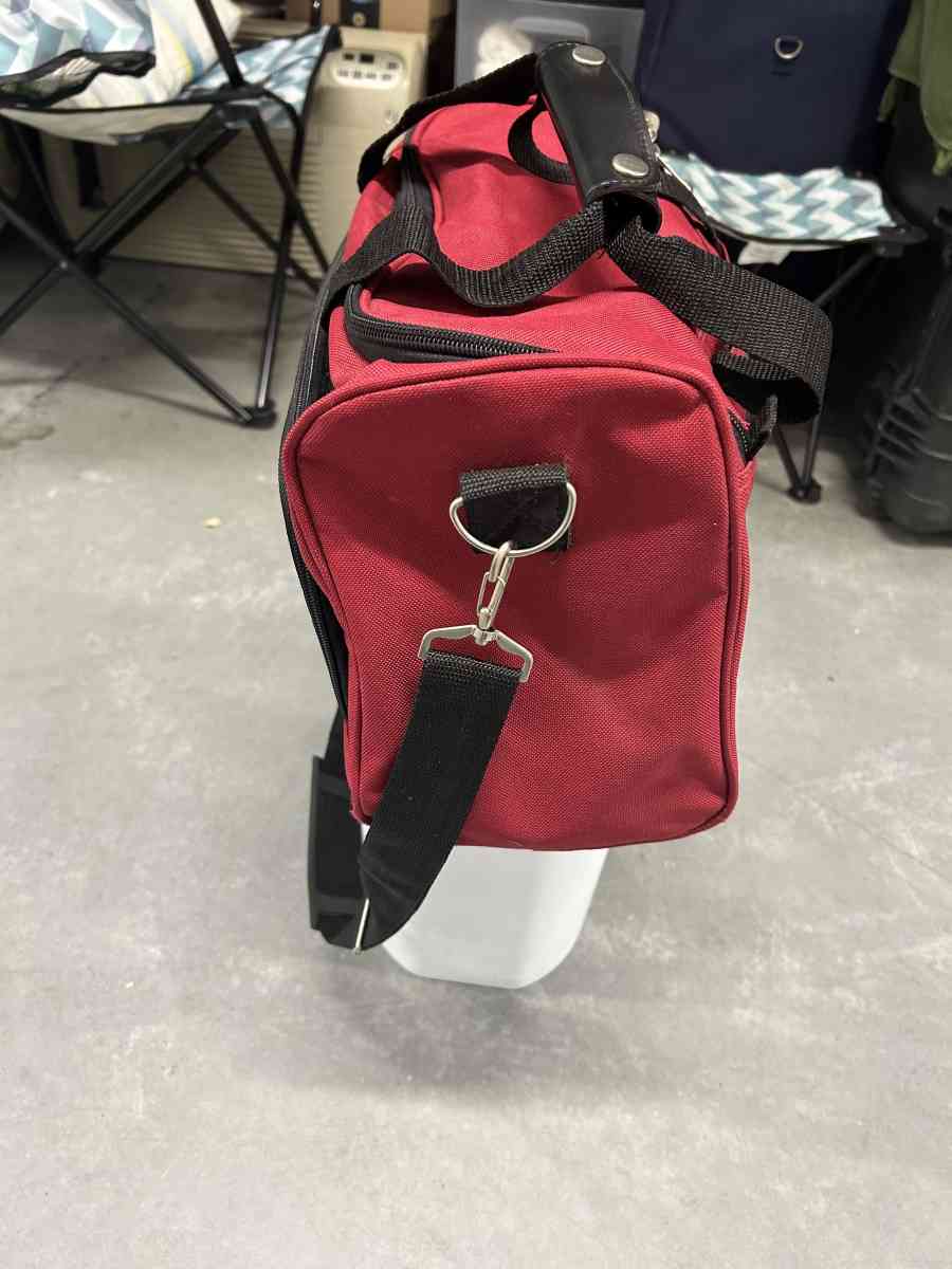 PIERRE CARDIN RED DUFFLE BAG FOR MEN OR WOMEN - Rochelle Park, New Jersey - FleaMarketBay