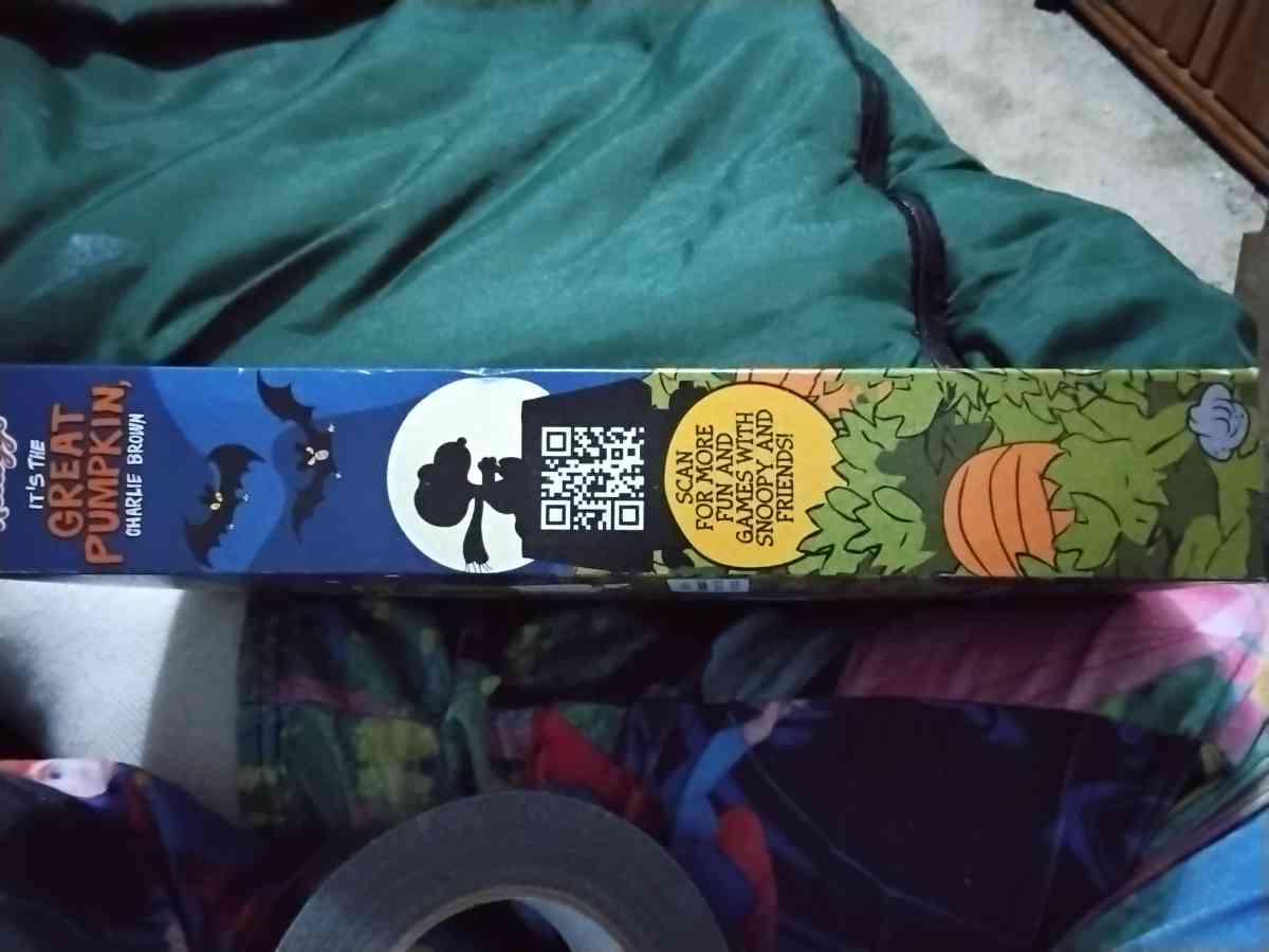 Collective box of ITS THE Great PUMPKIN CHARLIE BROWN cereal
