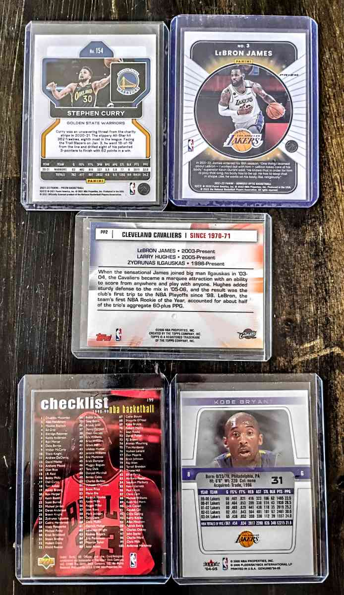 Michael Jordan K Bryant S Curry L james 5 lot