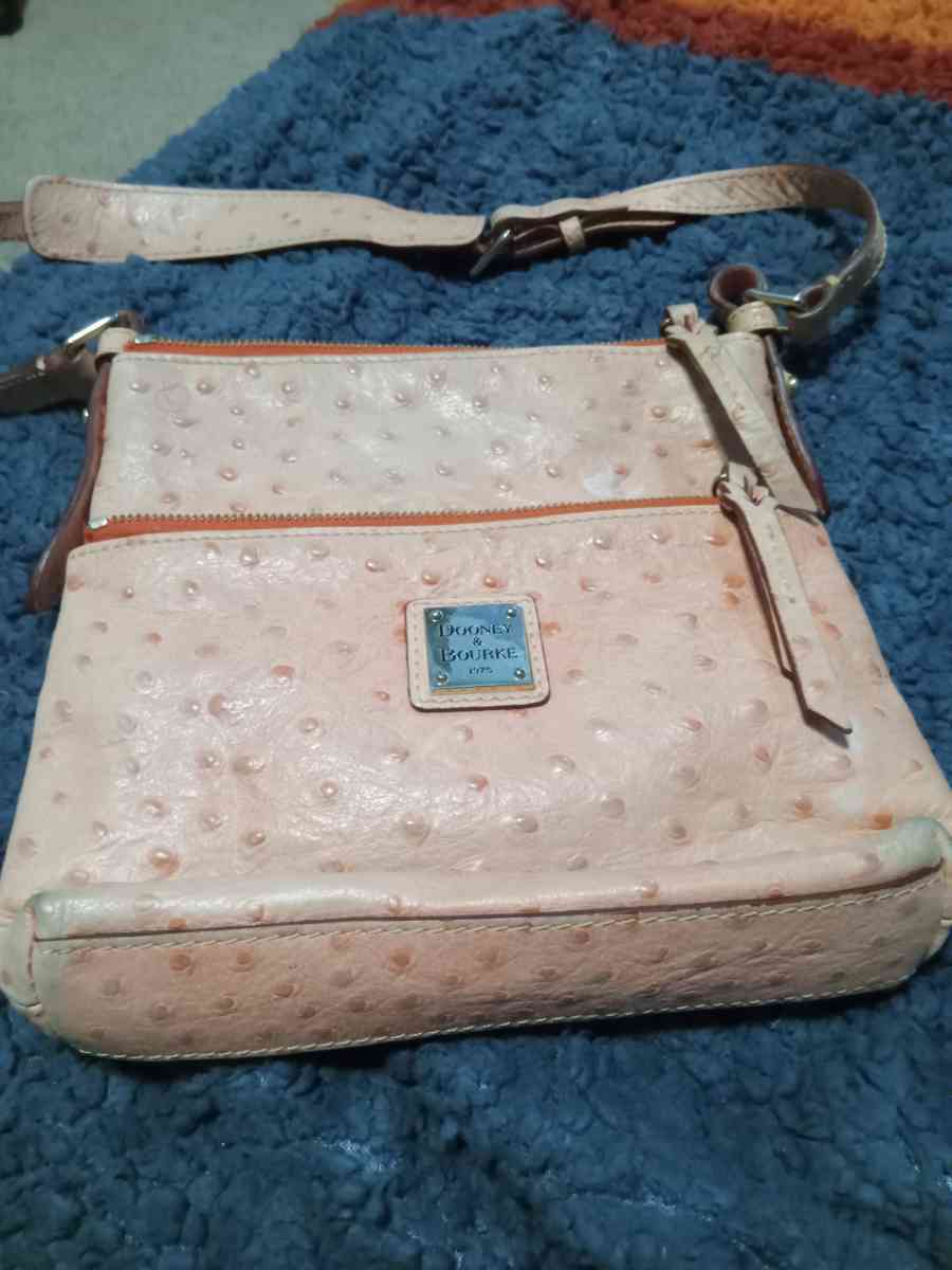 Dooney and Bourke Pink Ostrich Leather Bag