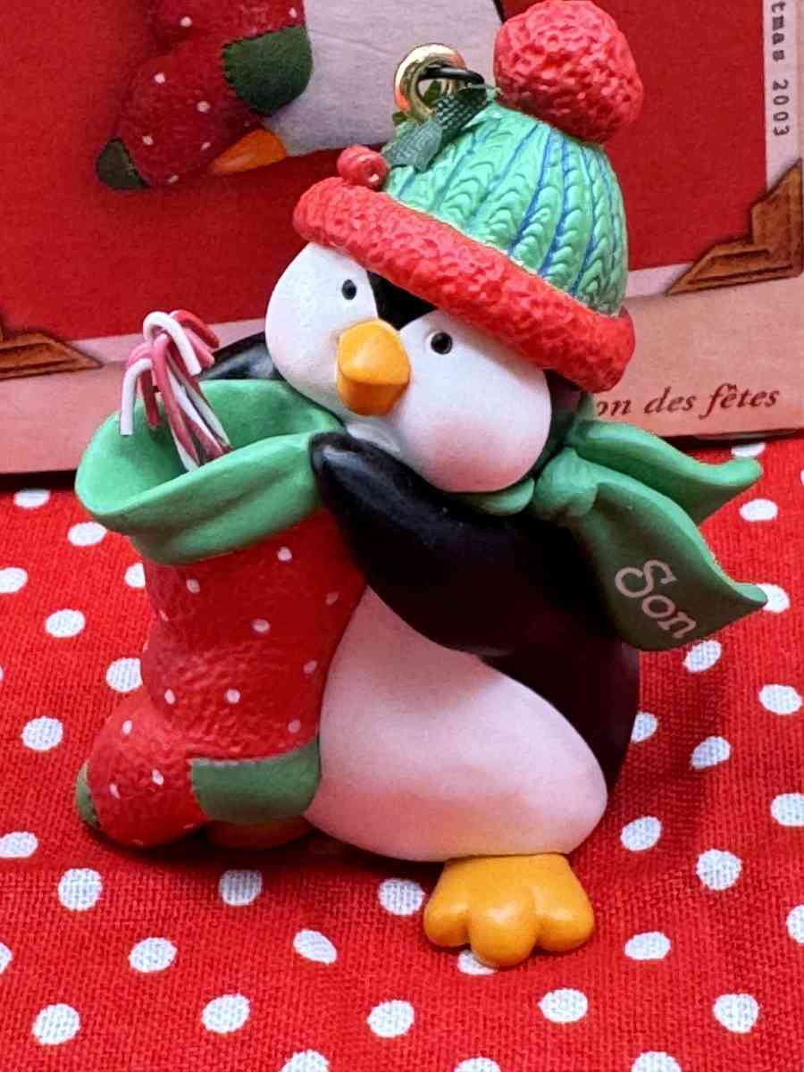 2020HMT 2003 Hallmark Keepsake Ornament Son Penguin with Sto