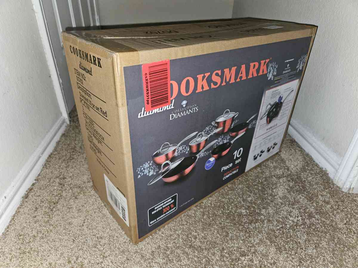 Brand New Nonstick Red Pots and Pans Set