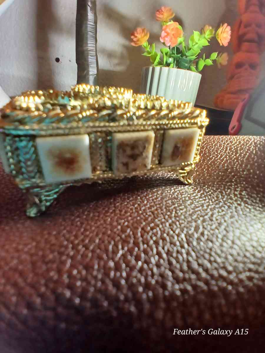 Vintage Florenza Lipstick Holder with Hand painted Tiles