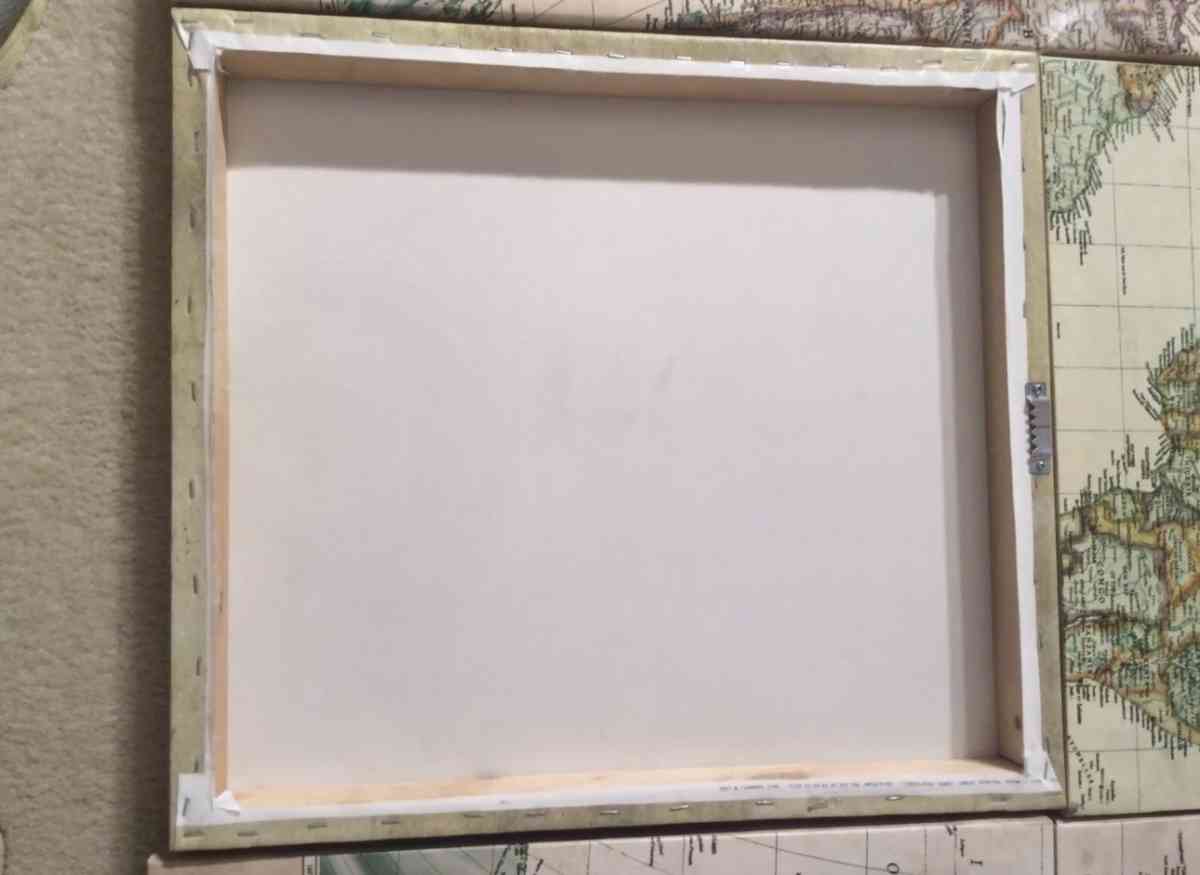 vintage world map art