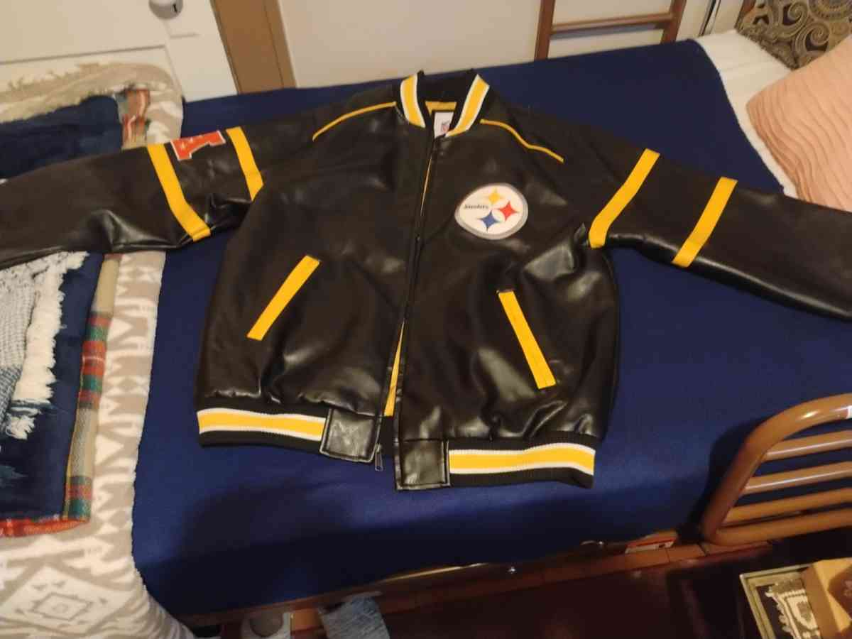 NFL licensed leather Steelers full zip jacket