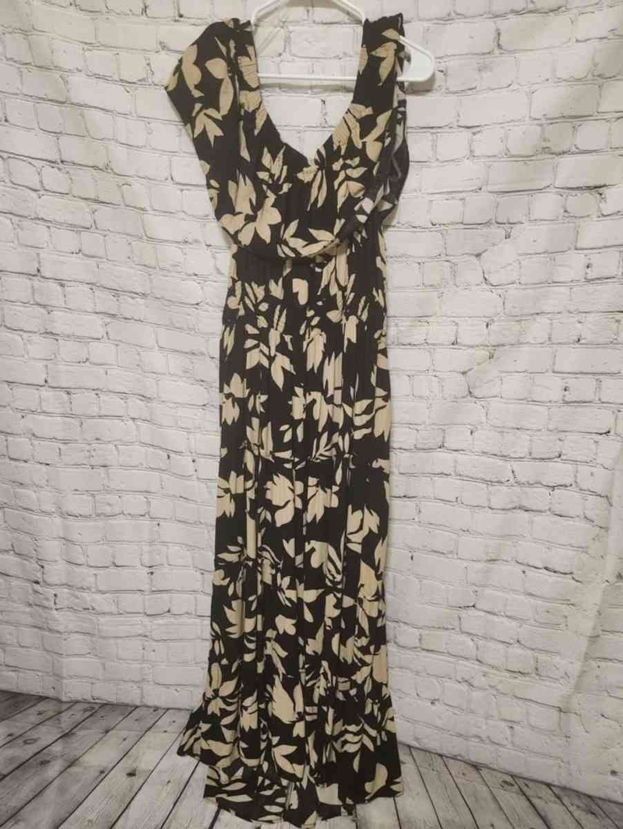 2X Womens Terra and Sky Long Black Dress