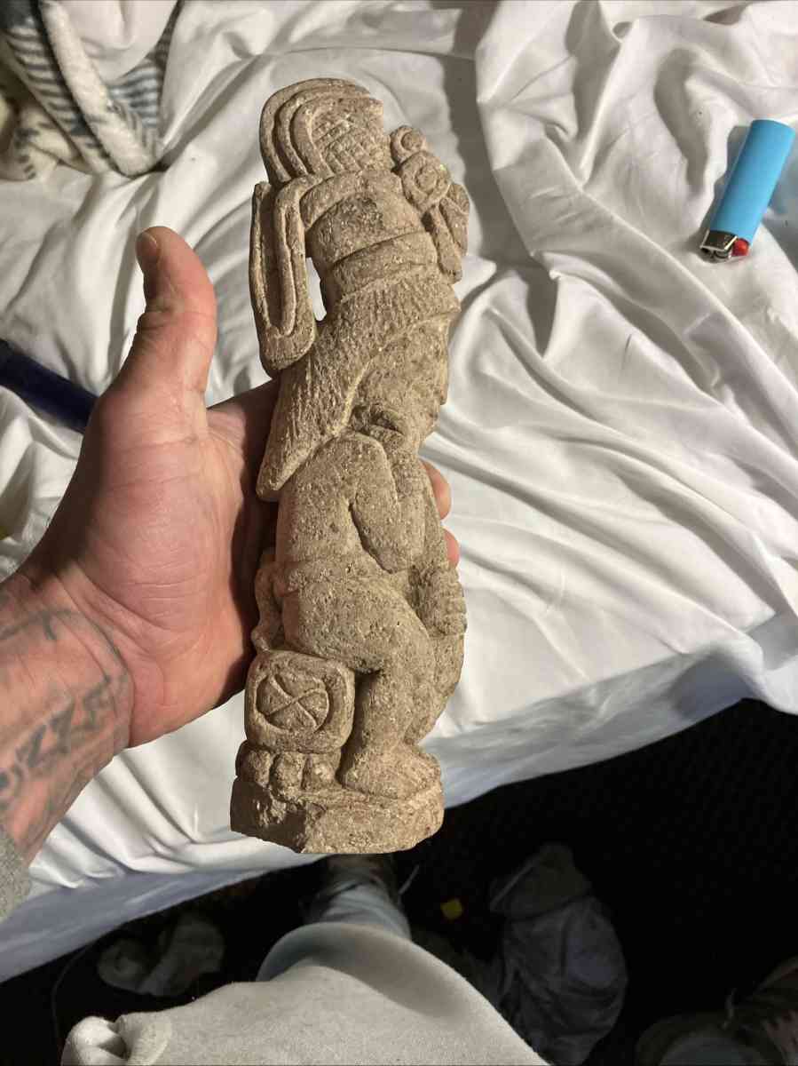 antique Aztec stone statue