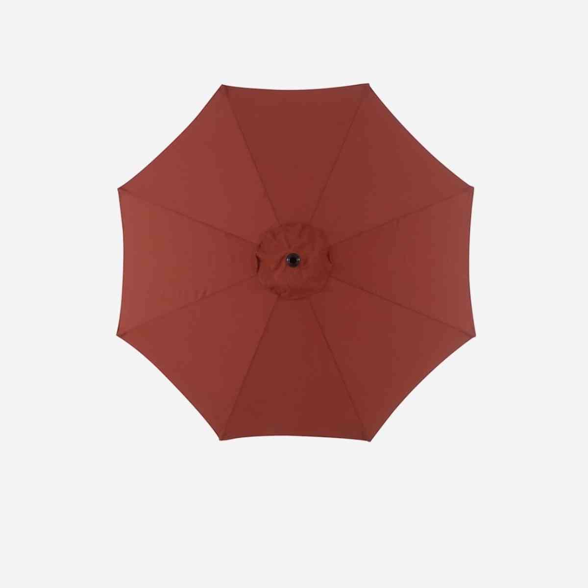 red patio umbrella