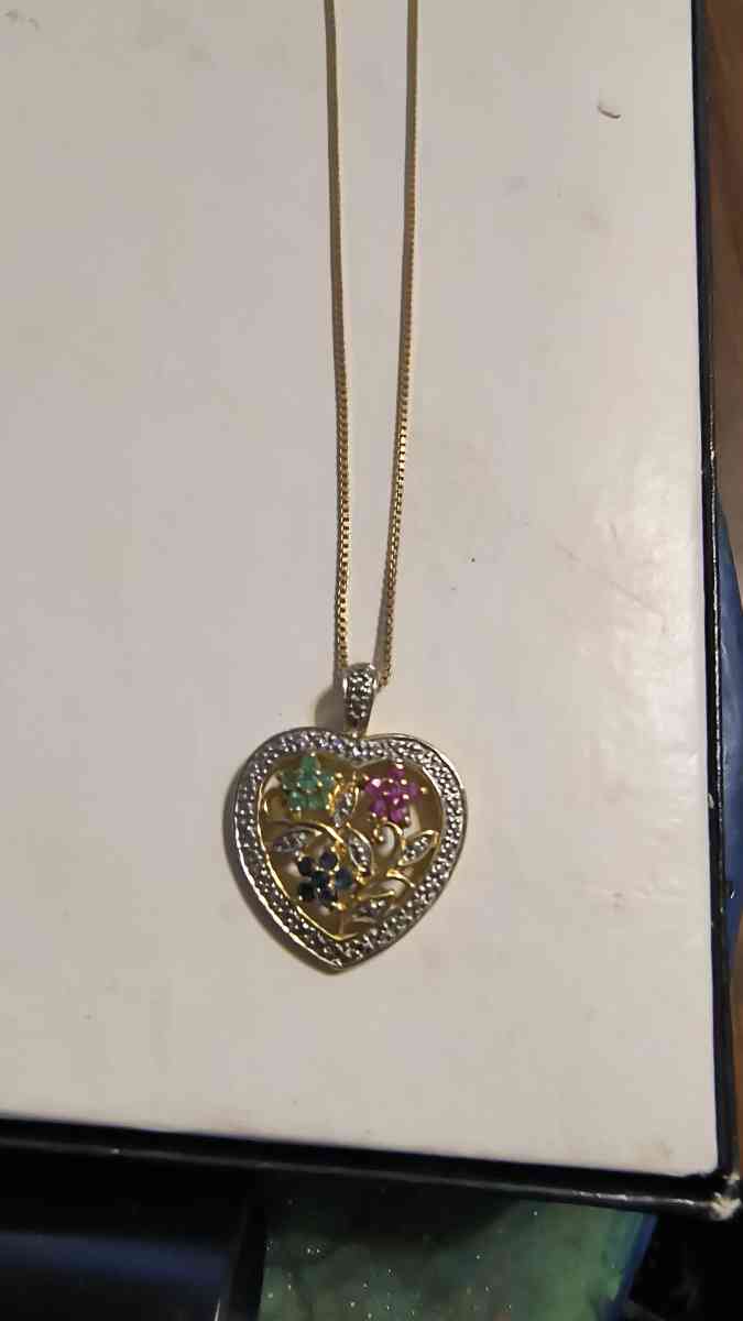 Gemstone Heart Necklace