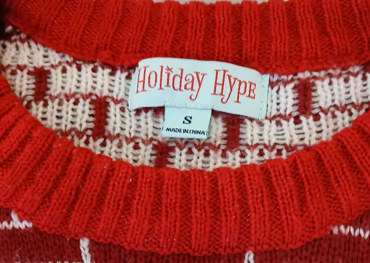 Vintage Holiday Hype Christmas Ugly Sweater for Women Size S