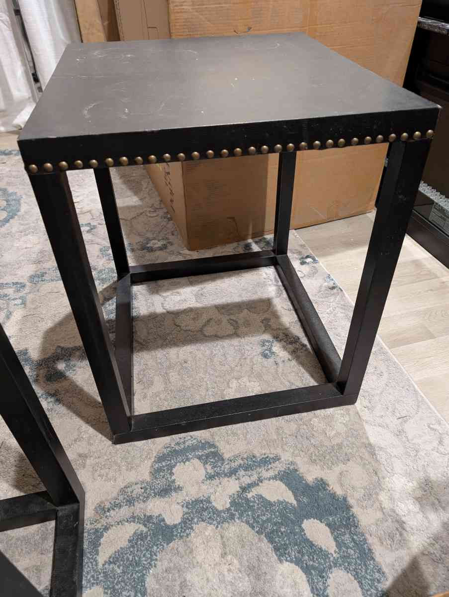 Studded End Table and Nesting Table
