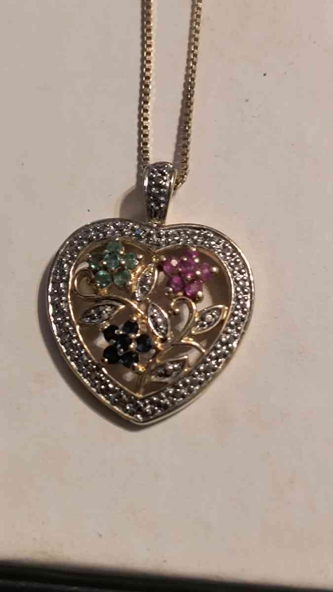 Gemstone Heart Necklace