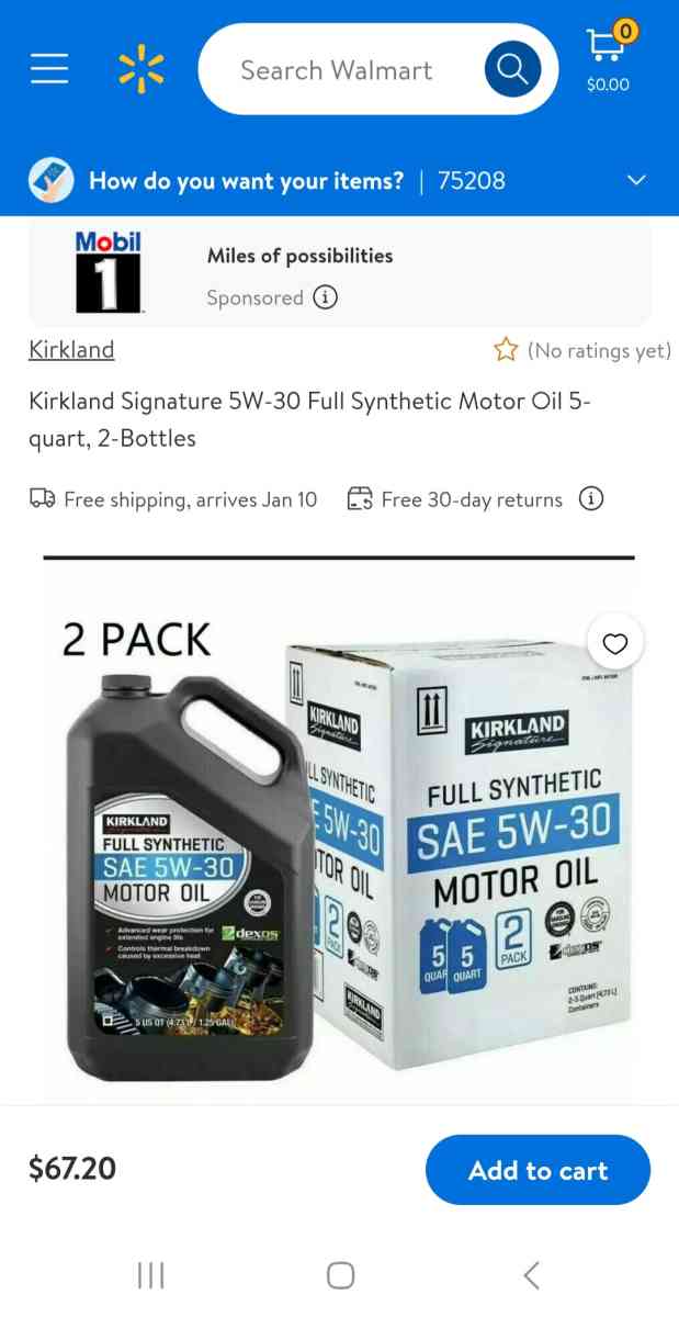 10 Quarts Full Synthetic Motor Oil - Dallas, Texas - FleaMarketBay