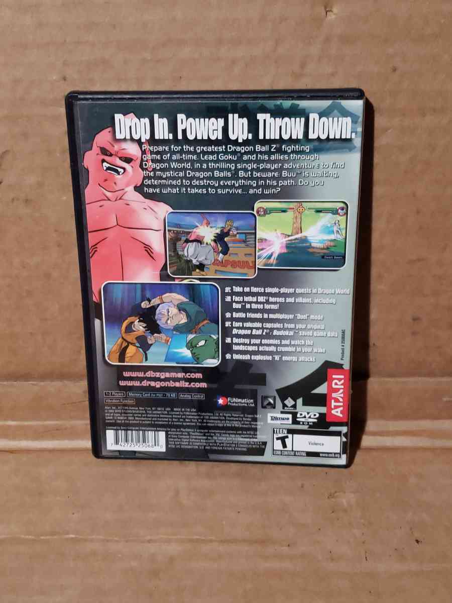 Dragon Ball Z budokai 2 ps2 Case And Manual Only