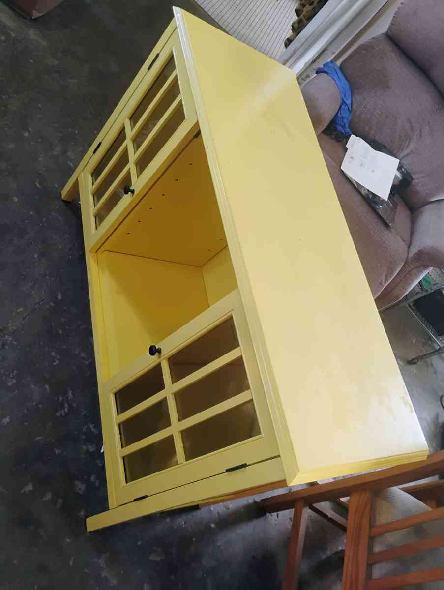 yellow cabinet