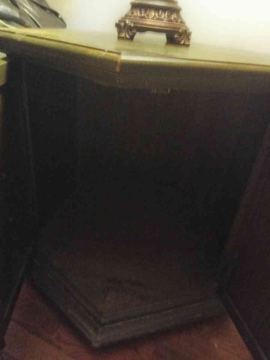 Two wooden side cabinets