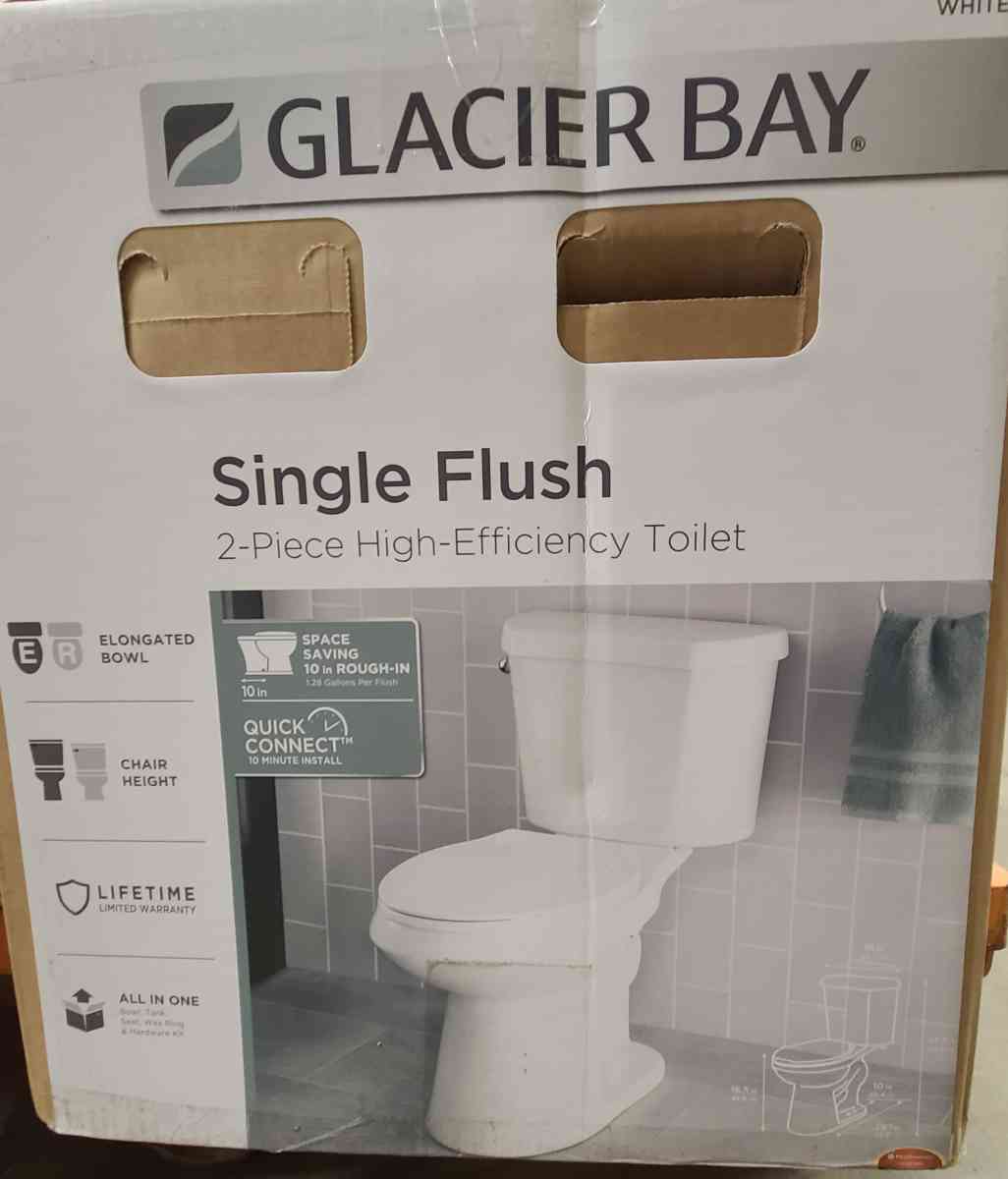 Glacier bay elongated toilet new